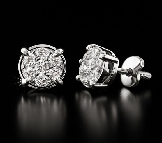 980391 | 0.7ctw VS/D 925 LGD Diamond Rhodium Earrings