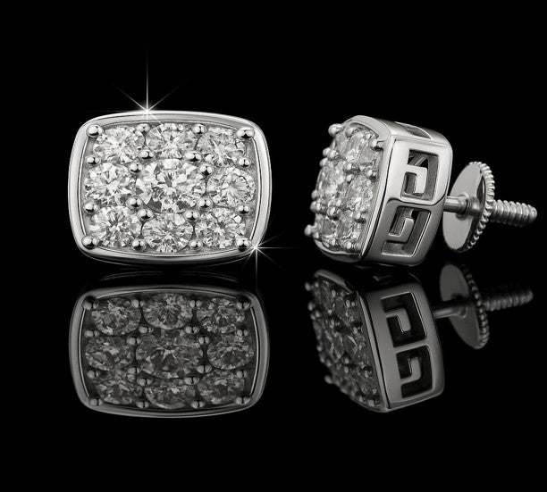 980401 | 1.24ctw VS/D 925 LGD Diamond Rhodium Earrings