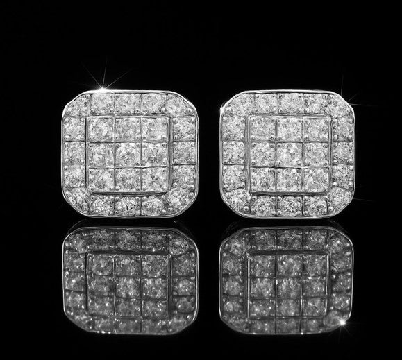 980421 | 1.43ctw VS/D 925 LGD Diamond Rhodium Earrings