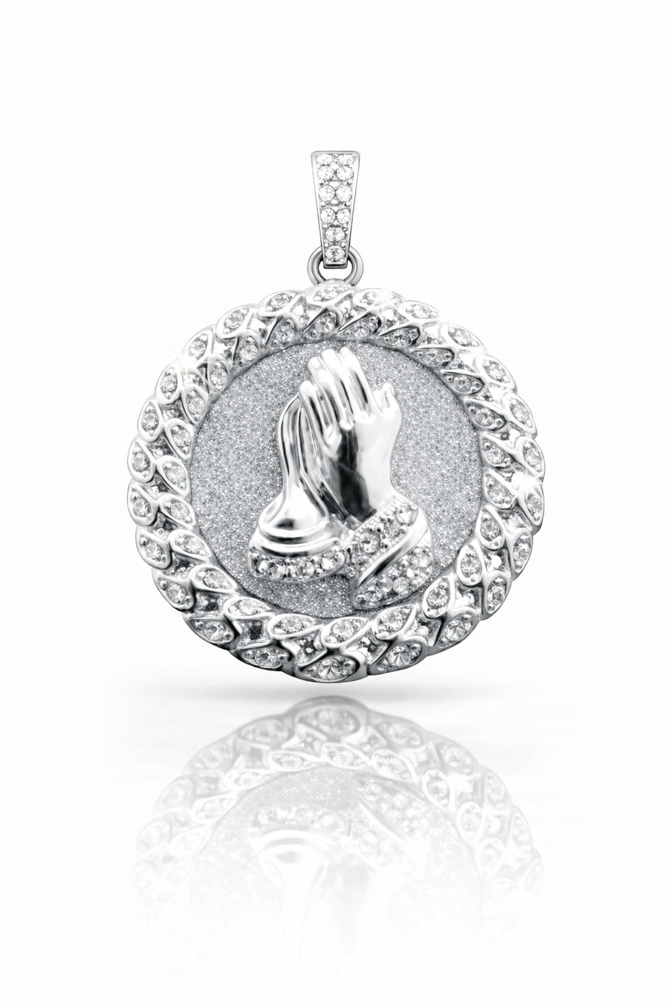 980441 | 0.607ctw VS/D 925 LGD Diamond Rhodium Pendant