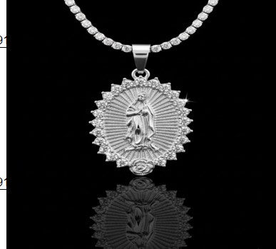 980451 | 1.239ctw VS/D 925 LGD Diamond Rhodium Pendant