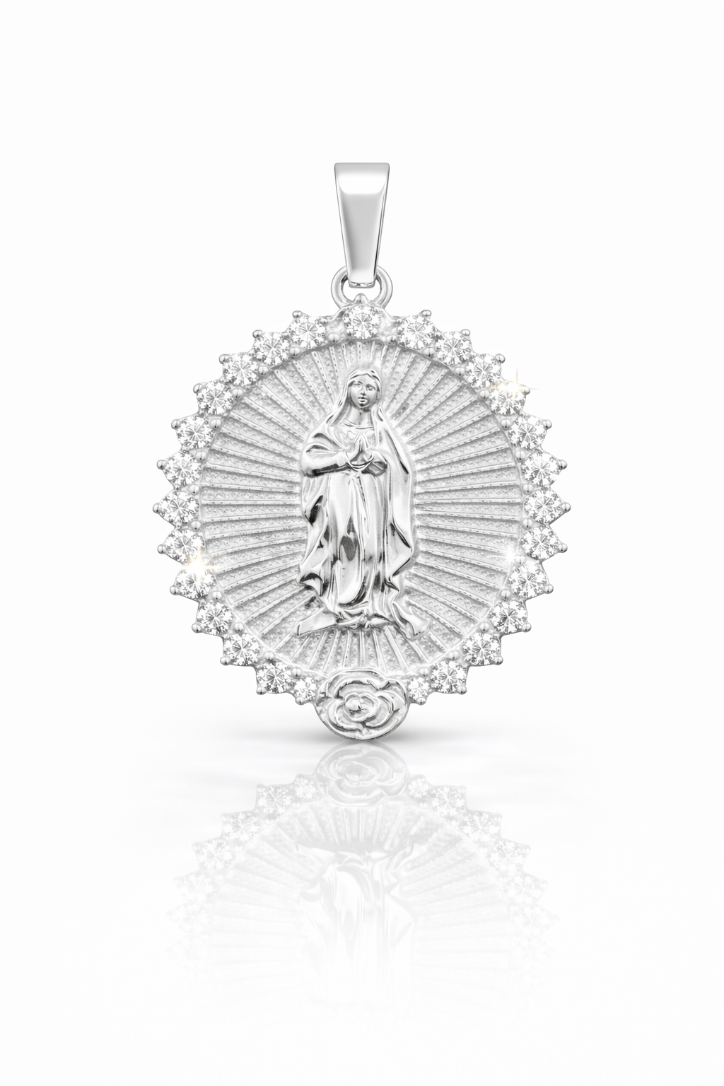 980451 | 1.239ctw VS/D 925 LGD Diamond Rhodium Pendant