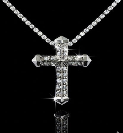 980461 | 0.84ctw VS/D 925 LGD Diamond Rhodium Pendant