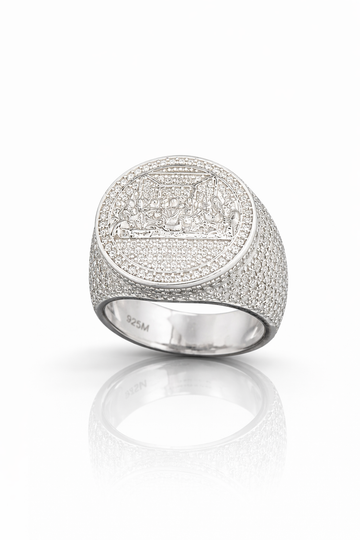 9910111 | 925 Silver Moissanite Rhodium Ring
