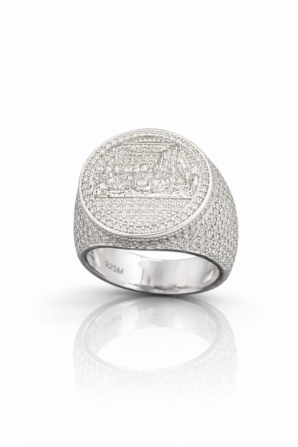 9910111 | 925 Silver Moissanite Rhodium Ring