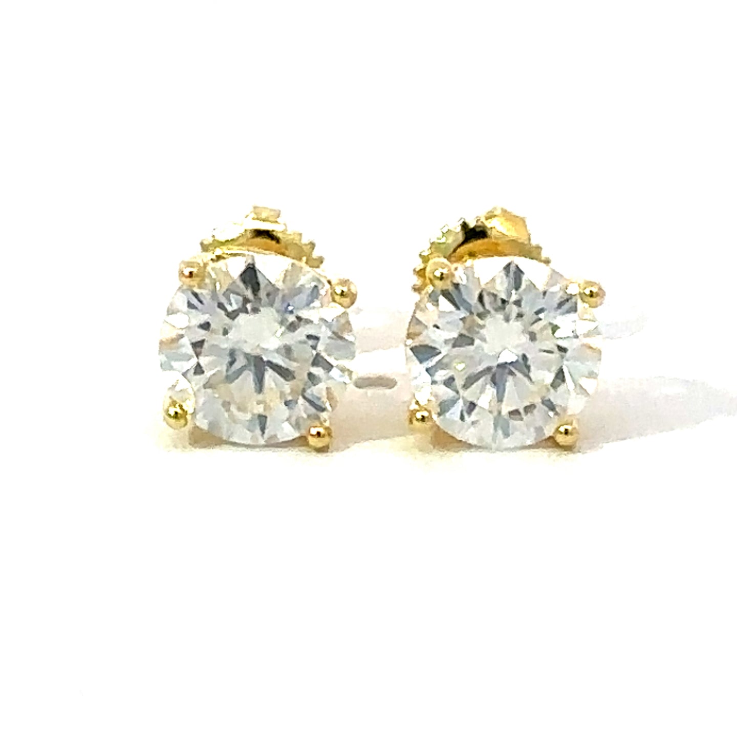 VELM 1.0 CTW 925 GOLD MOISSANITE ICED OUT EARRING | 991012