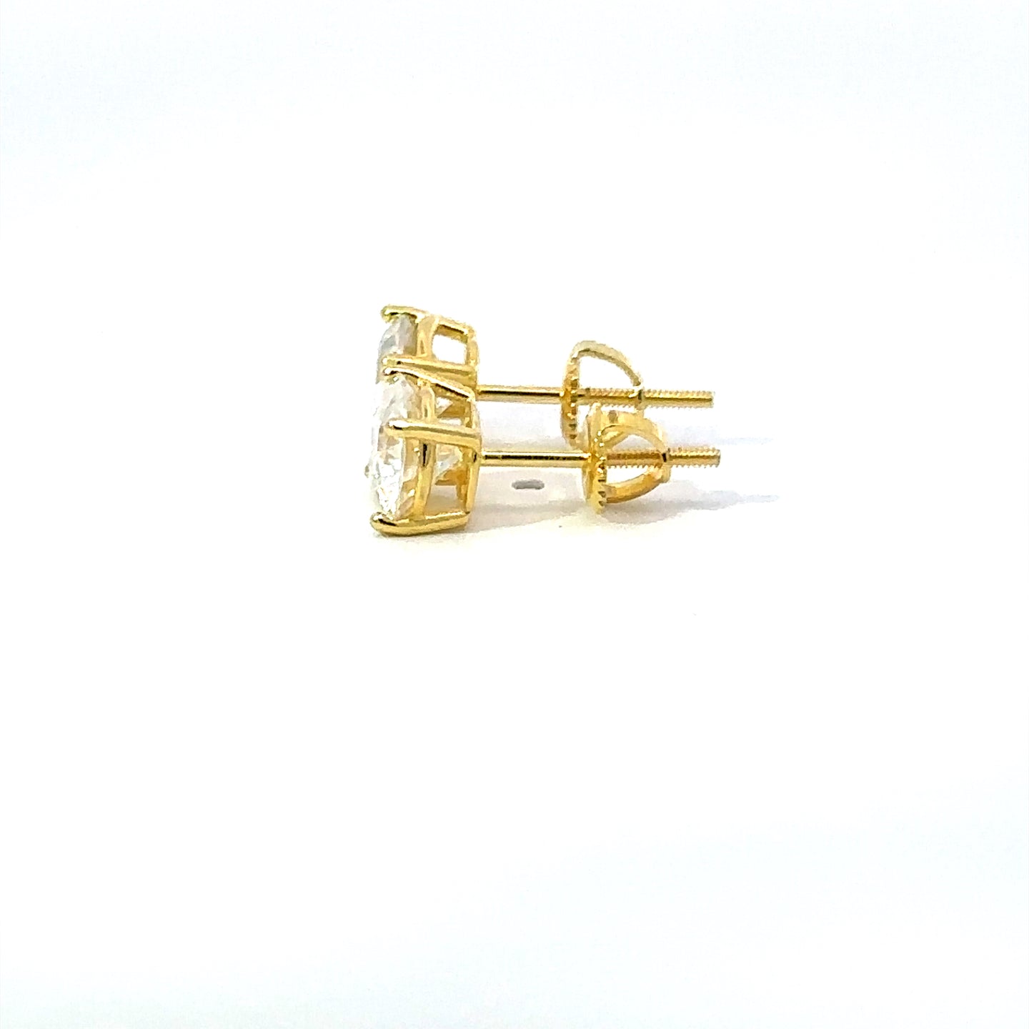 VELM 1.0 CTW 925 GOLD MOISSANITE ICED OUT EARRING | 991012