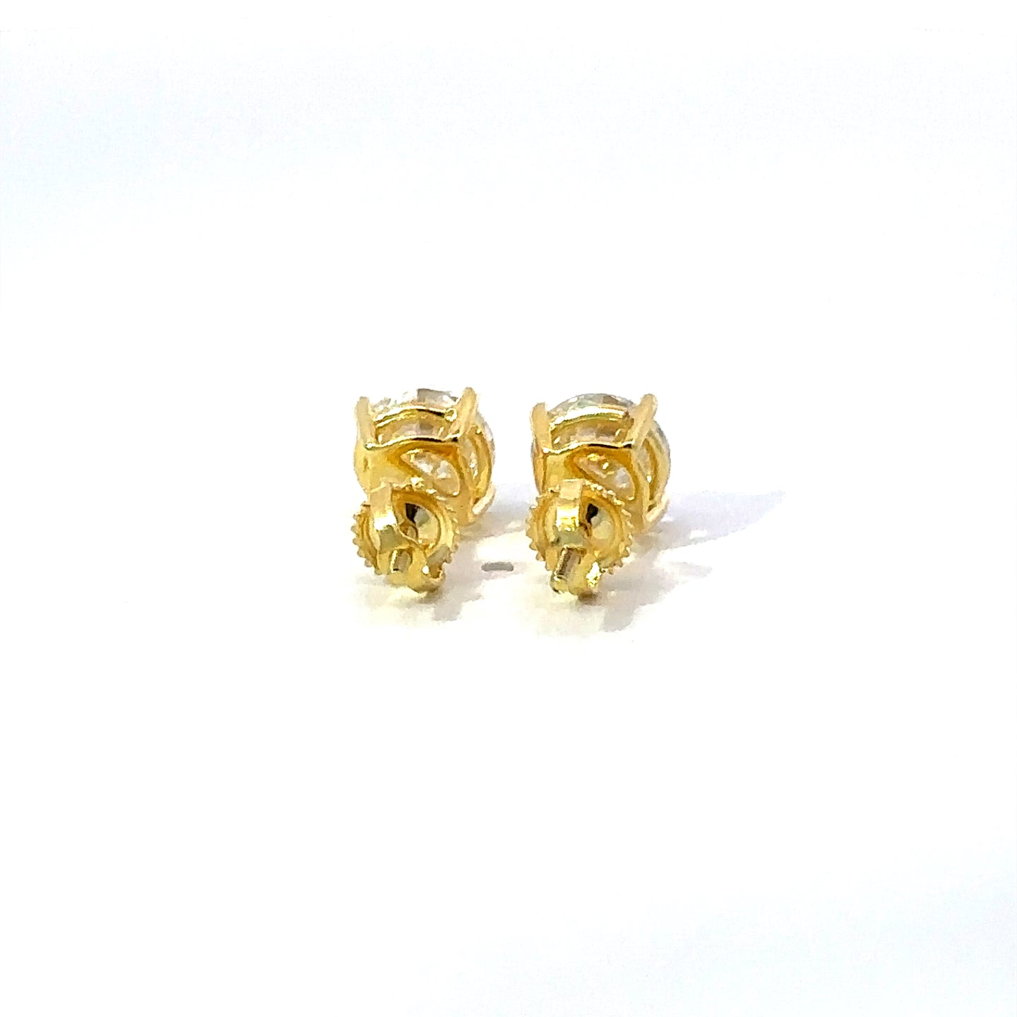 VELM 1.0 CTW 925 GOLD MOISSANITE ICED OUT EARRING | 991012