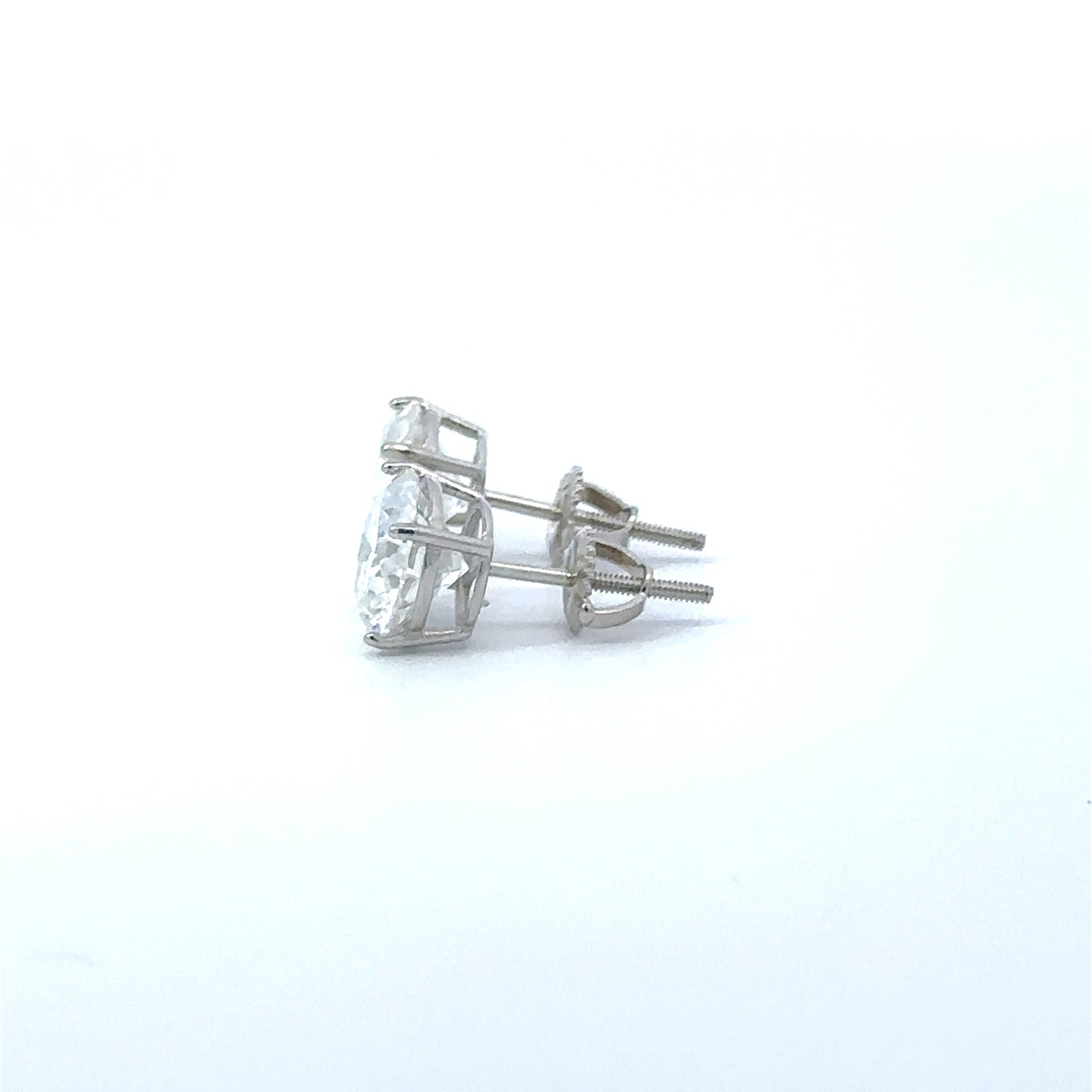 ELWA 4.0 CTW 925 RHODIUM MOISSANITE ICED OUT EARRING | 991031