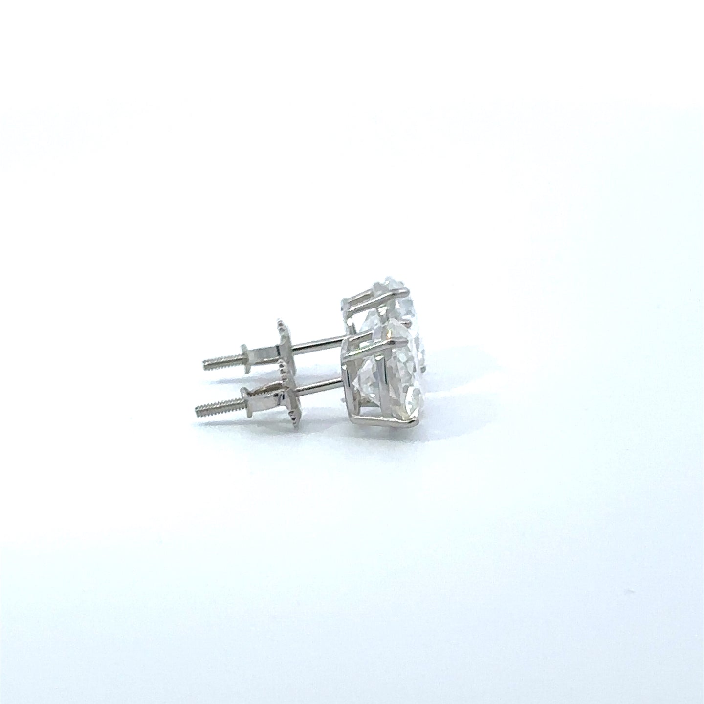 ELWA 4.0 CTW 925 RHODIUM MOISSANITE ICED OUT EARRING | 991031