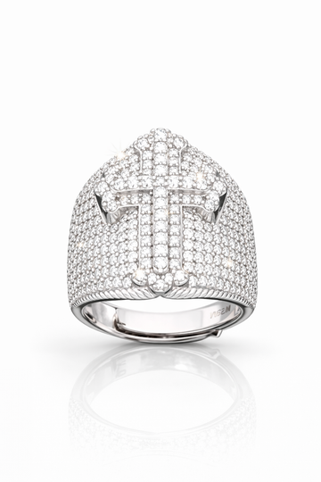 9910711 | 925 Silver Moissanite Rhodium Ring