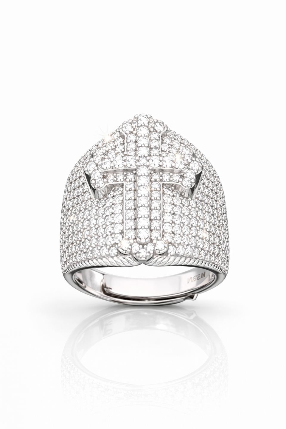 9910711 | 925 Silver Moissanite Rhodium Ring