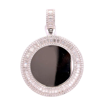 9911121 | 925 Silver Moissanite Rhodium Pendant