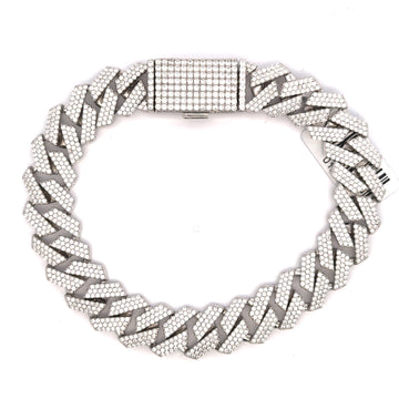 PALATIAL SILVER MOISSANITE 12 MM BRACELET  | 991351