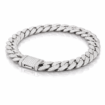 MONEYED 12MM 925 MOISSANITE CUBAN BRACELET | 991391