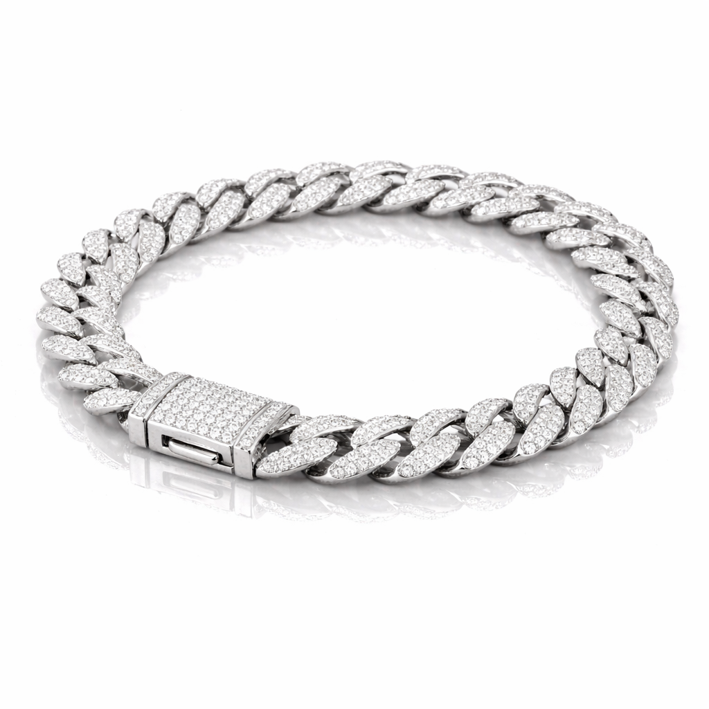 MONEYED 12MM 925 MOISSANITE CUBAN BRACELET | 991391