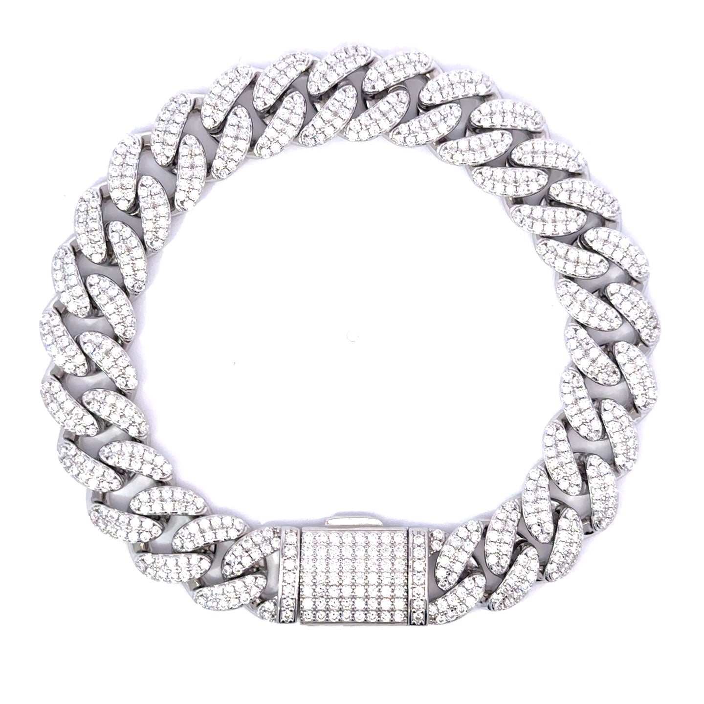 MONEYED 12MM 925 MOISSANITE CUBAN BRACELET | 991391