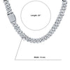 PALATIAL 12MM 925 MOISSANITE CUBAN CHAIN  | 991051