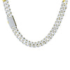 MONEYED SILVER MOISSANITE 12MM CUBAN CHAIN | 991432