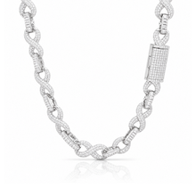 DATHIR 10MM RHODIUM MOISSANITE ICED OUT CHAIN  |  997131