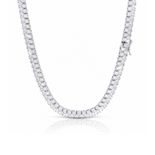 ELVORO 5MM RHODIUM MOISSANITE ICED OUT CHAIN  |  995441