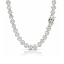 NORELL 7MM RHODIUM MOISSANITE ICED OUT CHAIN  |  995321