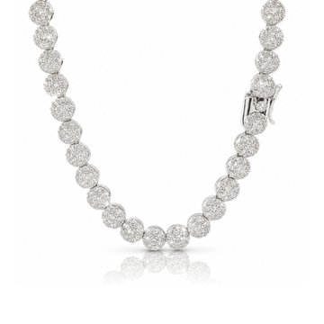 NORELL 7MM RHODIUM MOISSANITE ICED OUT CHAIN  |  995321