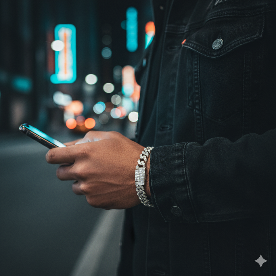 WIZARD 8MM MOISSANITE ICED OUT BRACELET I 991551