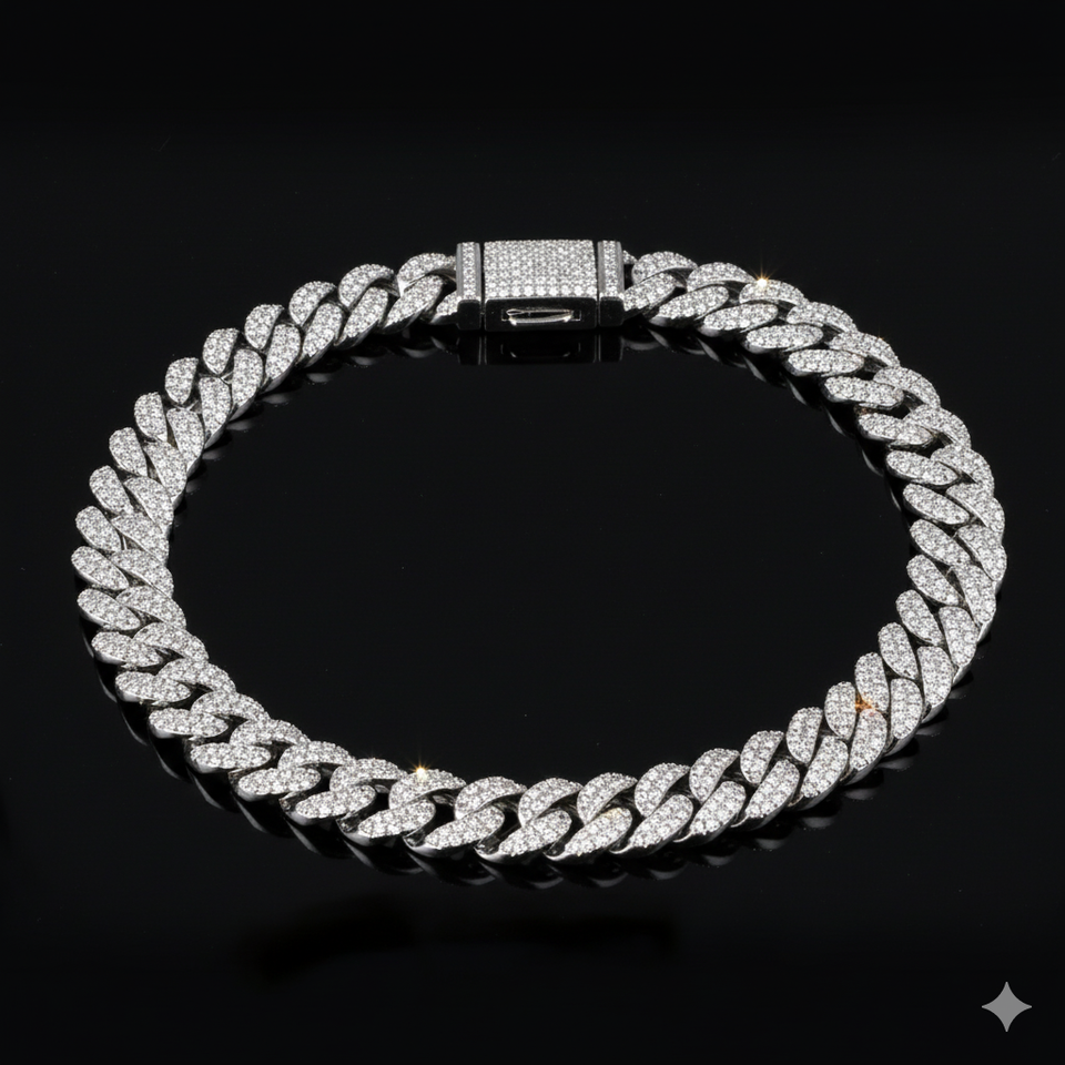 WIZARD 8MM MOISSANITE ICED OUT BRACELET I 991551