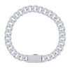 MAVIN 4.69 CTW 10 MM RHODIUM MOISSANITE ICED OUT BRACELET I 991571