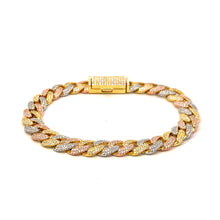 MYVORA 5.18 CTW 10MM CZ TRI COLOR MOISSANTE ICED OUT BRACELET | 9915752