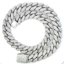 HOTSHOT SILVER MOISSANITE 18MM CHAIN I 991581