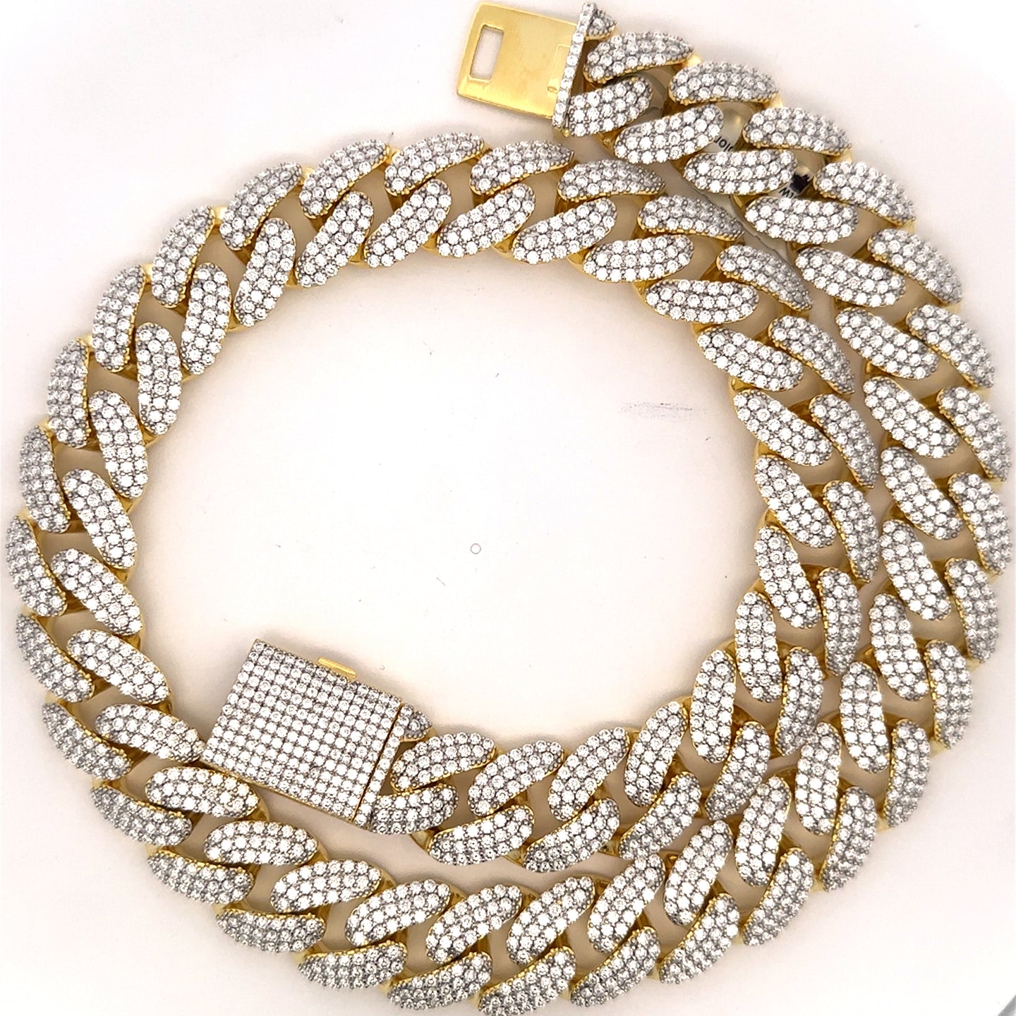 HOTSHOT SILVER MOISSANITE 18MM CHAIN I 991582