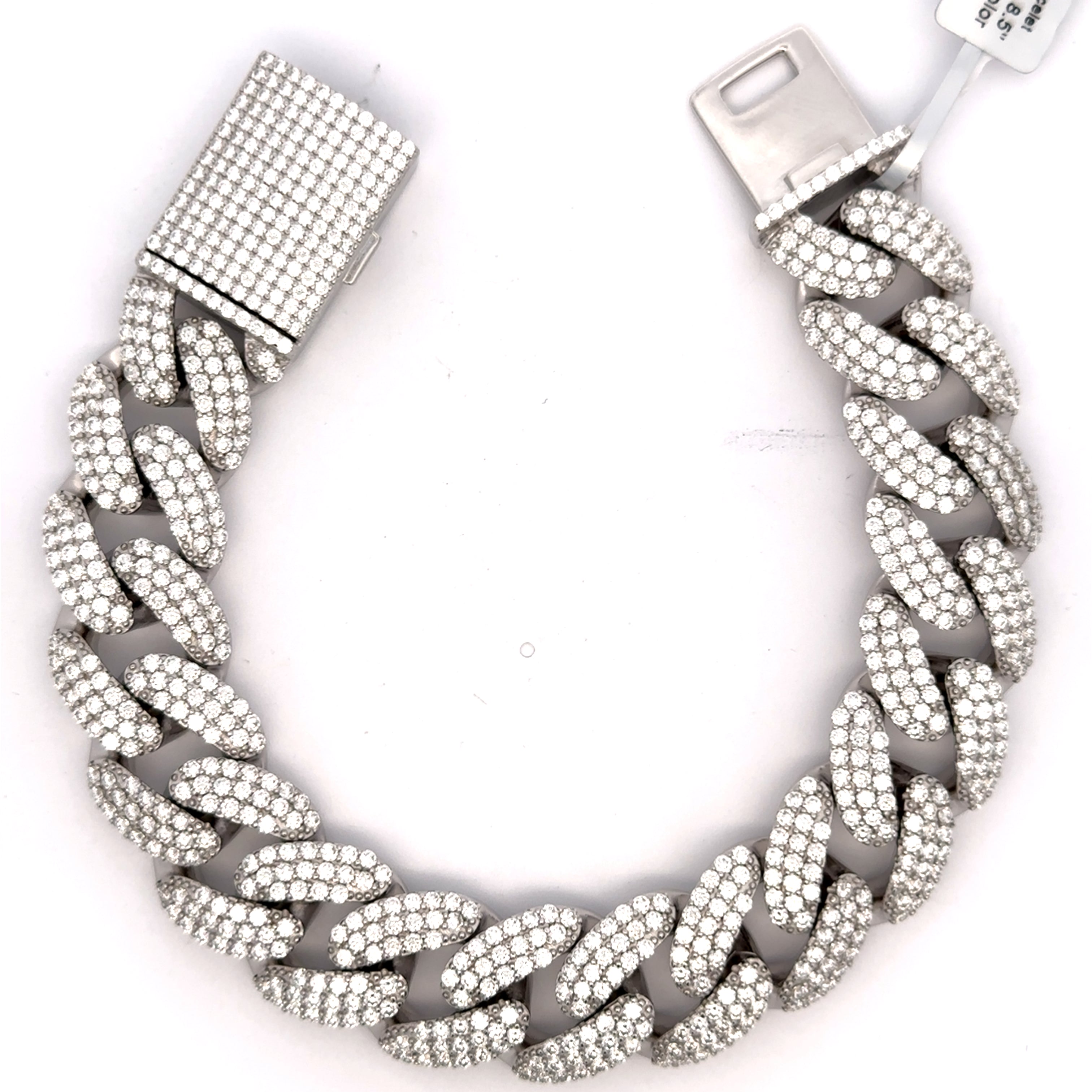 HOTSHOT SILVER MOISSANITE 18MM BRACELET I 991591