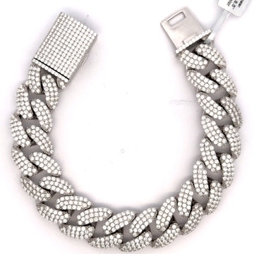 HOTSHOT SILVER MOISSANITE 18MM BRACELET I 991591