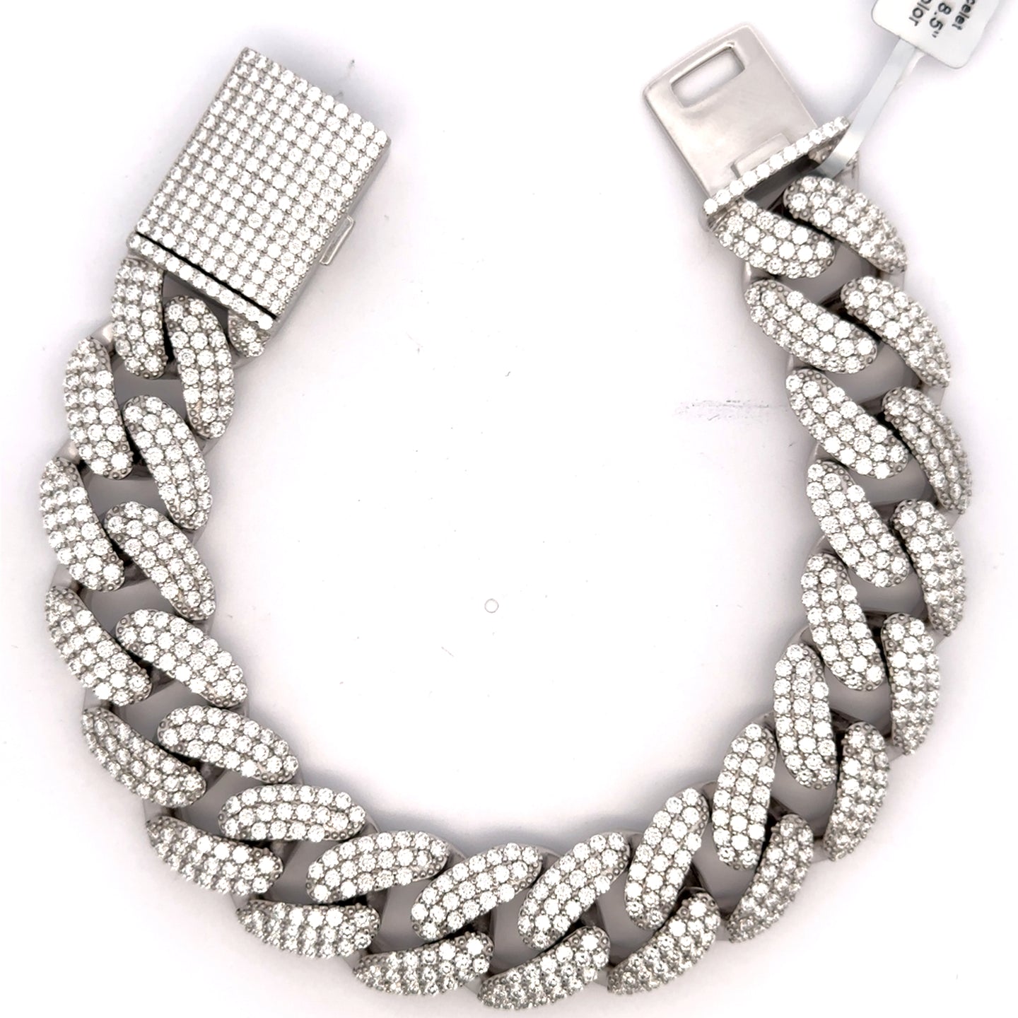 HOTSHOT SILVER MOISSANITE 18MM BRACELET I 991591