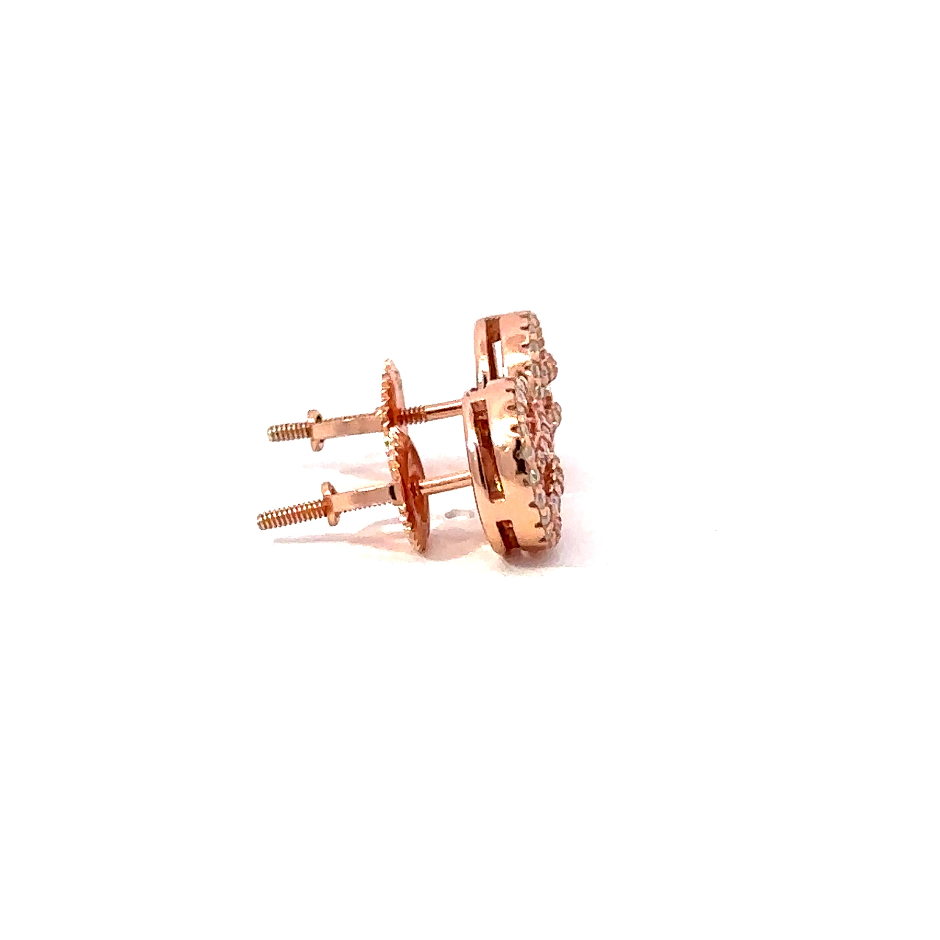 SOVRIN 0.49 CTW 925 ROSE GOLD MOISSANITE ICED OUT EARRING | 991635