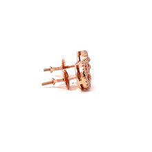 SOVRIN 0.49 CTW 925 ROSE GOLD MOISSANITE ICED OUT EARRING | 991635