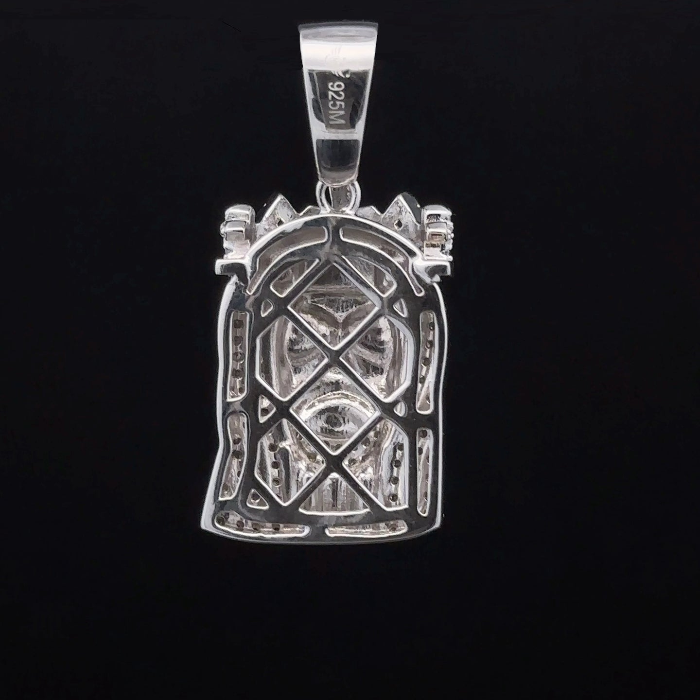 MESSIAHETTE 0.66 CTW 925 CZ MOISSANITE RHODIUM PENDANT I 991901