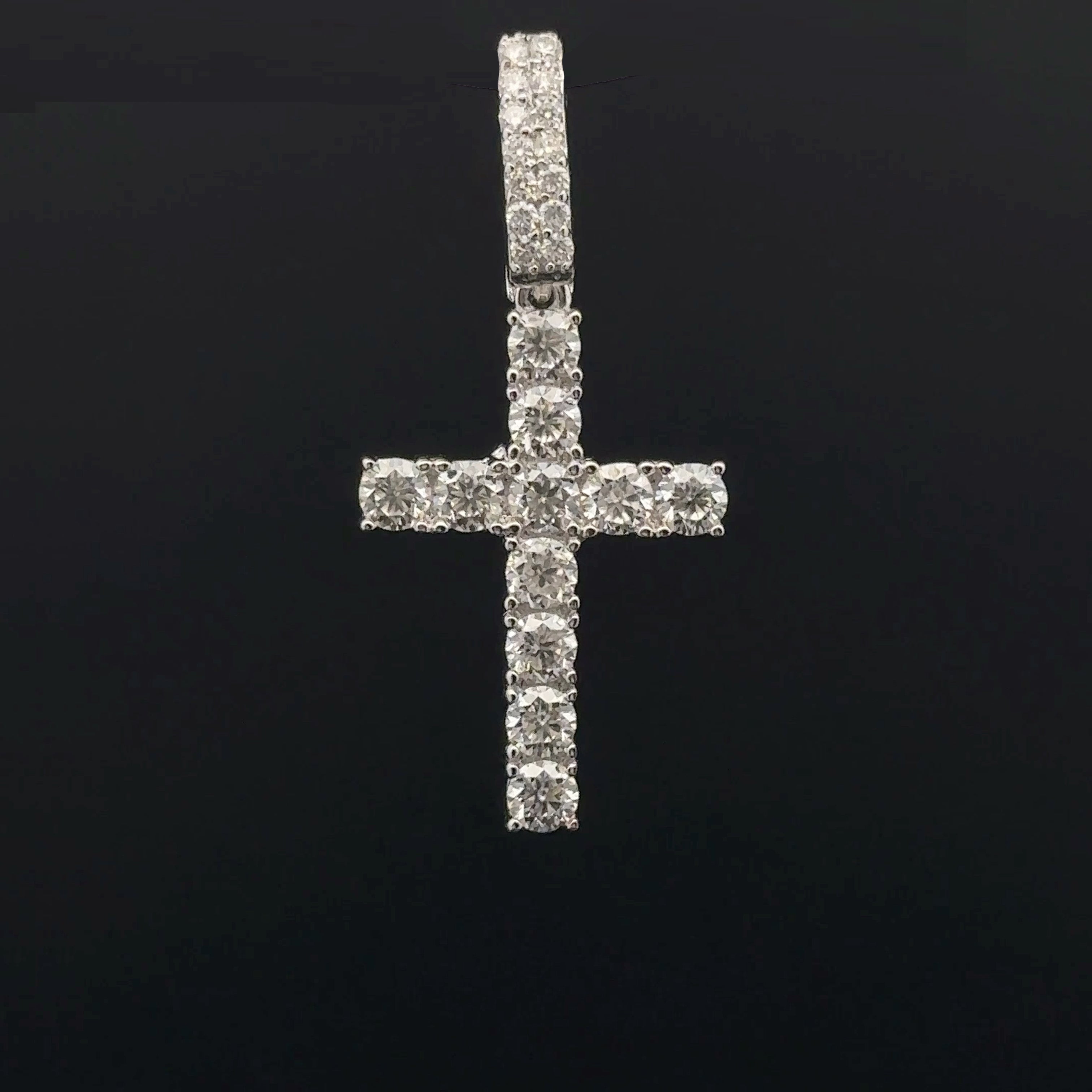 SANCTACROSS 1.21 CTW 925 CZ MOISSANITE RHODIUM PENDANT I 991921