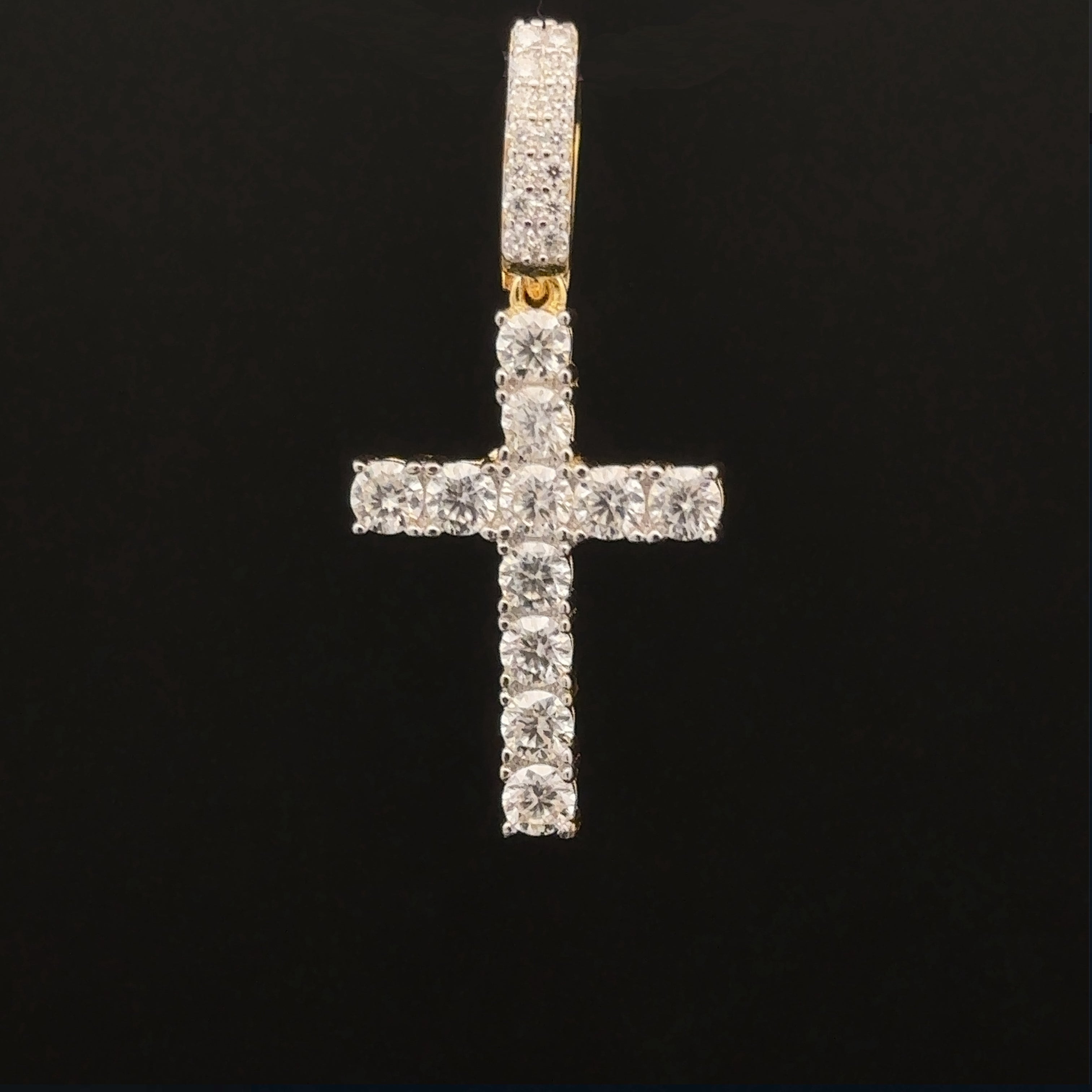 SANCTACROSS 1.21 CTW 925 CZ MOISSANITE GOLD PENDANT I 991922