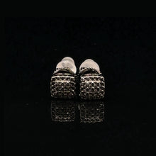 AUREATE 925 BLACK MOISSANITE ICED OUT EARRING | 992103