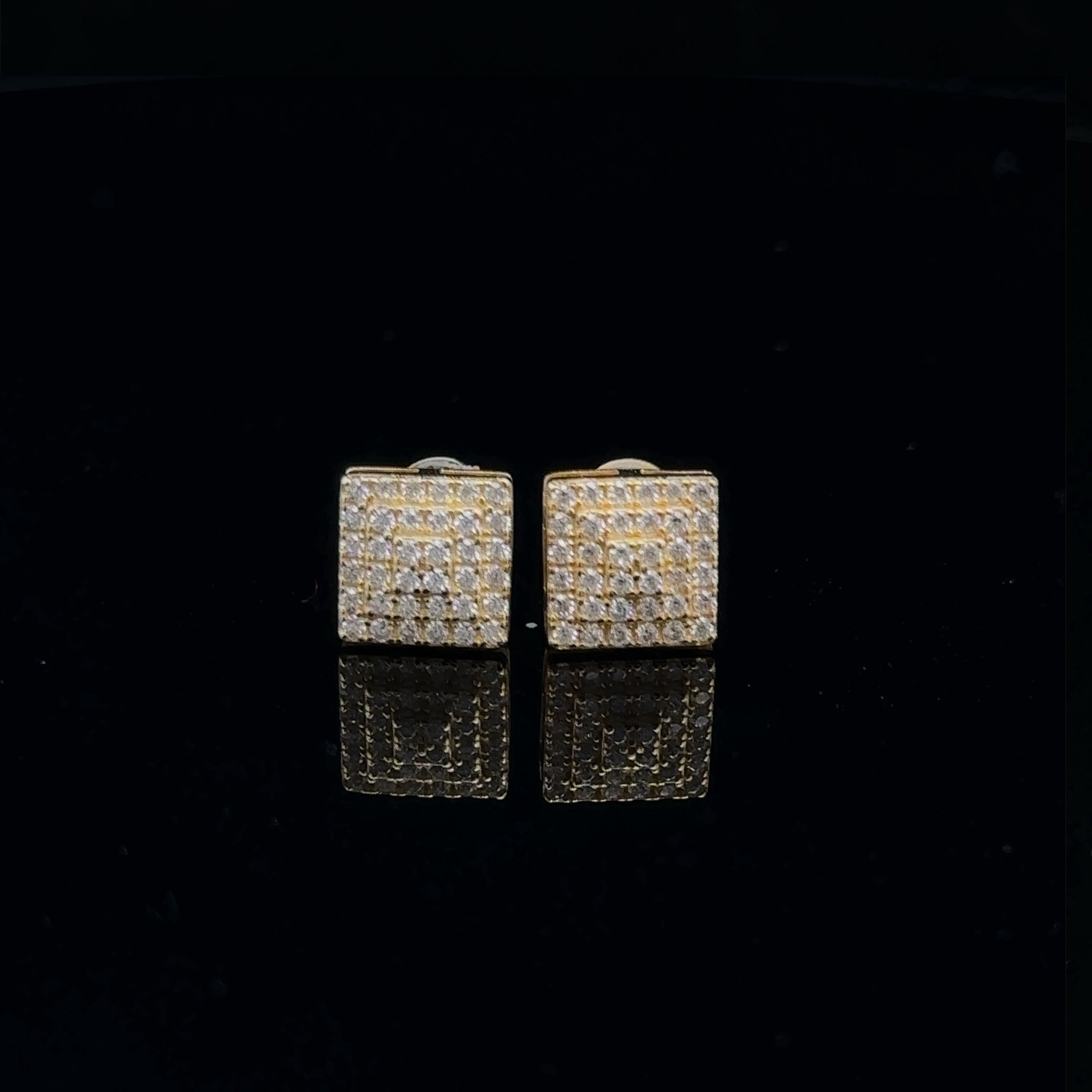 SEREN 925 GOLD MOISSANITE ICED OUT EARRING | 992122