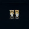 TRANQUIL 925 GOLD MOISSANITE ICED OUT EARRING | 992142