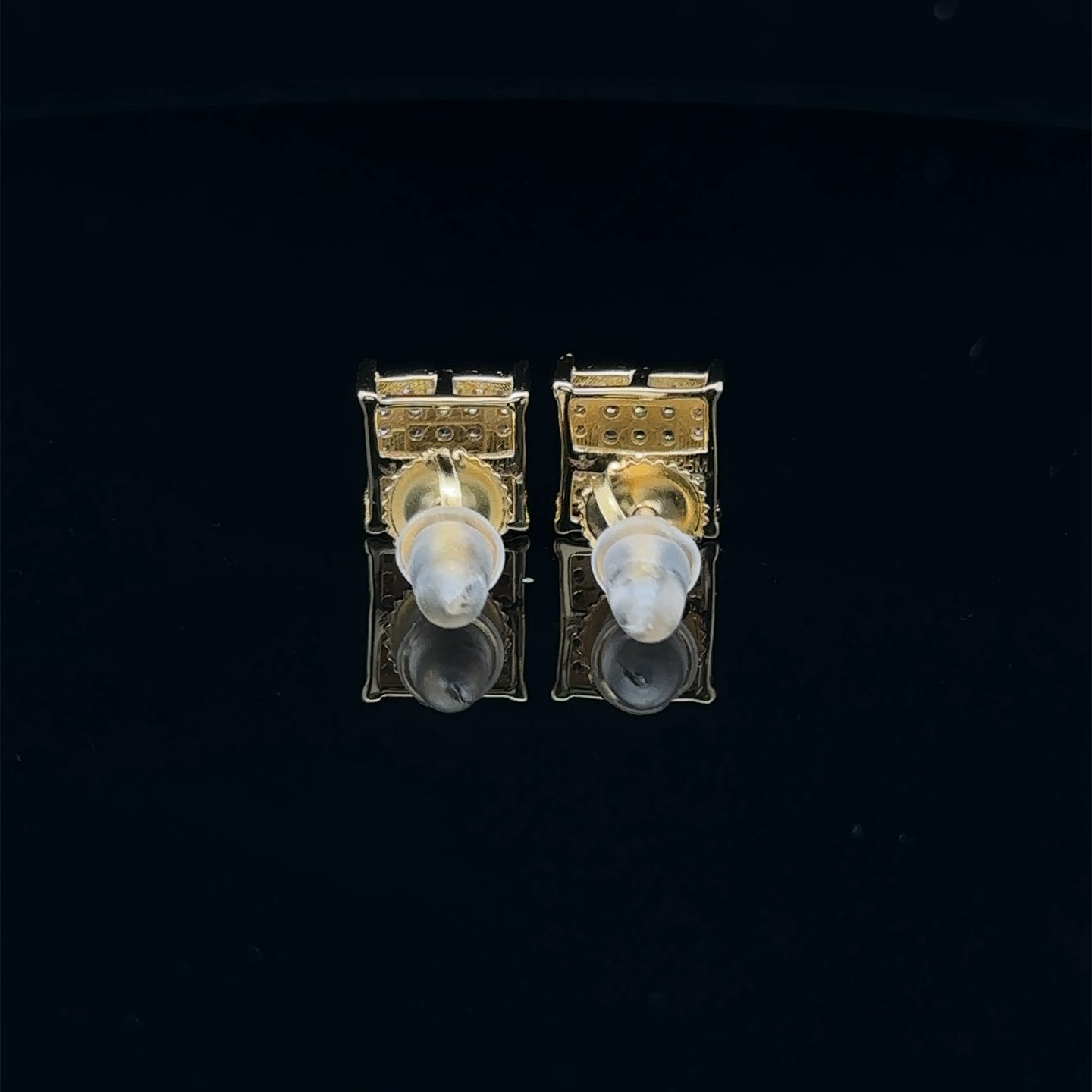 TRANQUIL 925 GOLD MOISSANITE ICED OUT EARRING | 992142