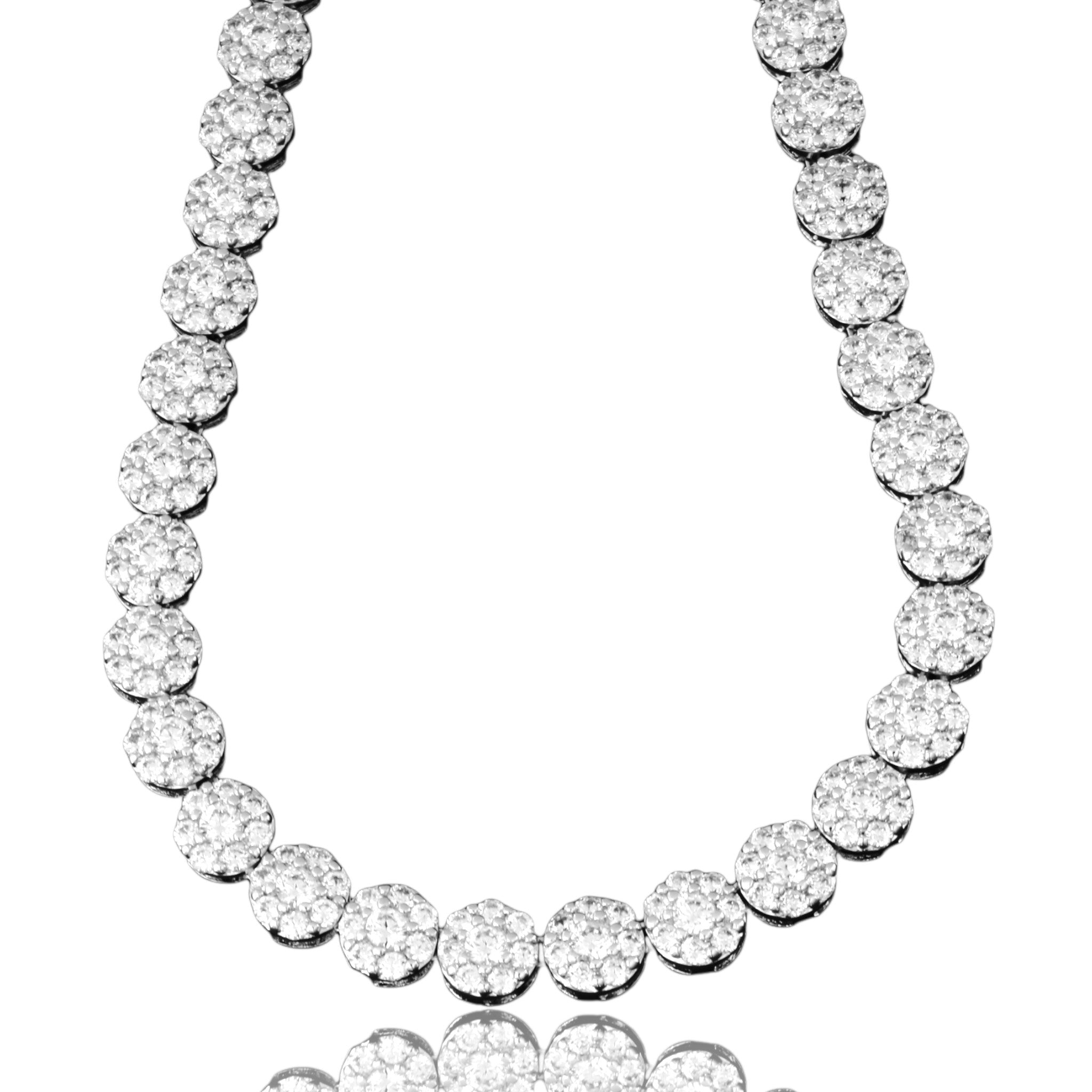 FLOWER SILVER MOISSANITE 7MM CHAIN   |  993401