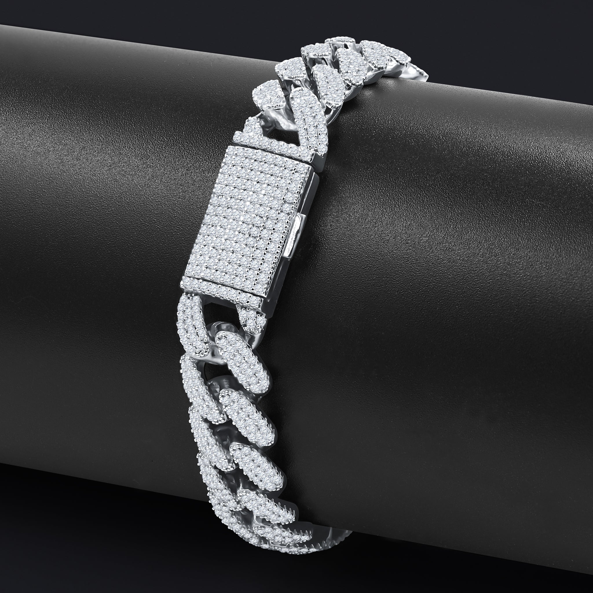 MONEYED 14MM 925 MOISSANITE CUBAN BRACELET | 993441