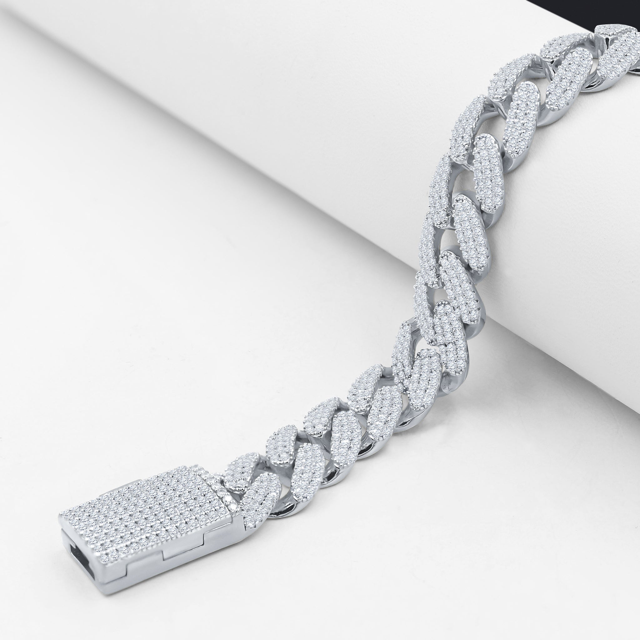 MONEYED 14MM 925 MOISSANITE CUBAN BRACELET | 993441