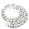 HOTSHOT 49.96 CTW 22MM SILVER MOISSANITE ICED OUT CHAIN I 993451