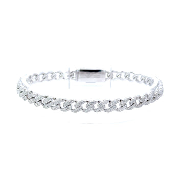WIZARD 6MM RHODIUM MOISSANITE ICED OUT BRACELET I 993481